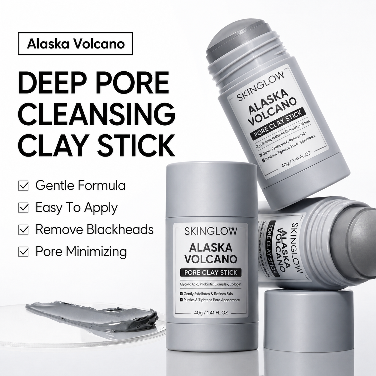 Alaska Volcano Pore Clay Stick