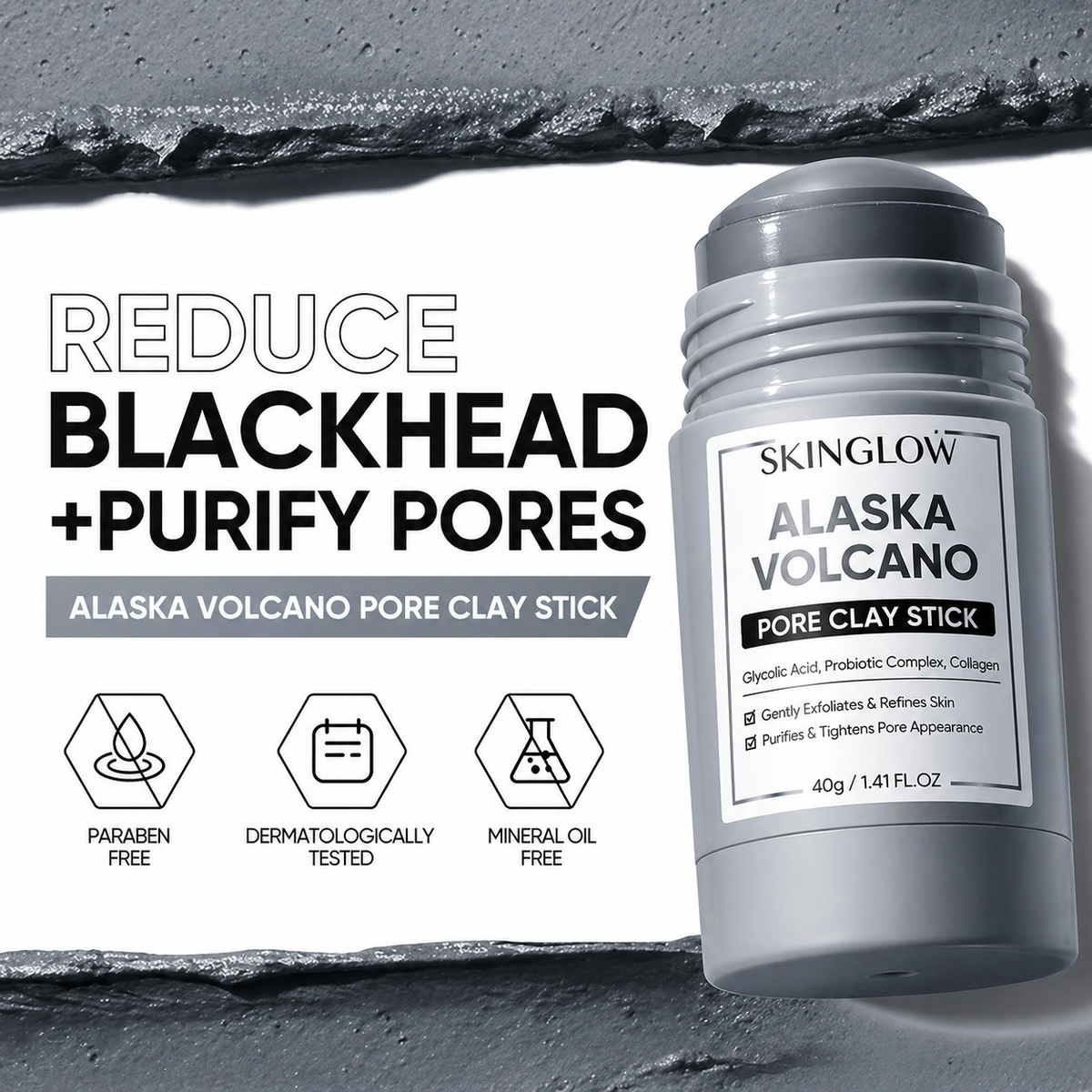 Alaska Volcano Pore Clay Stick